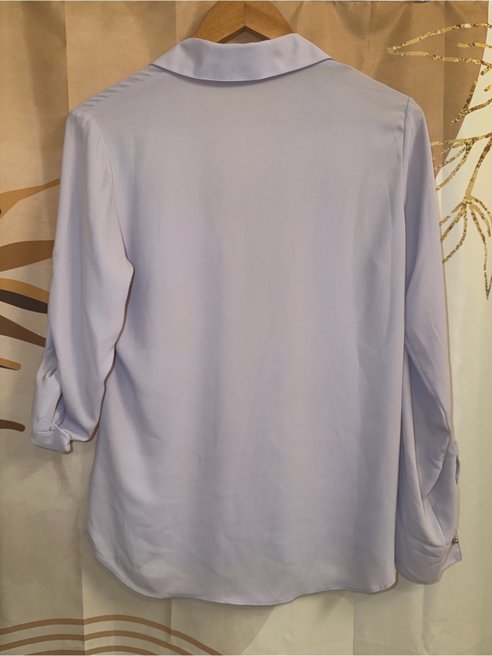 Express Lavender Button-Up Blouse